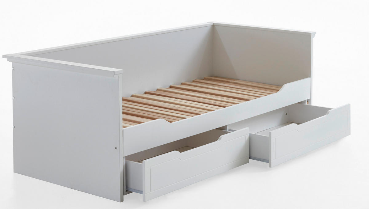 PAT EXTENSIBIL in alb  - alb, Konventionell, plastic/lemn (90/180/200cm) - Carryhome
