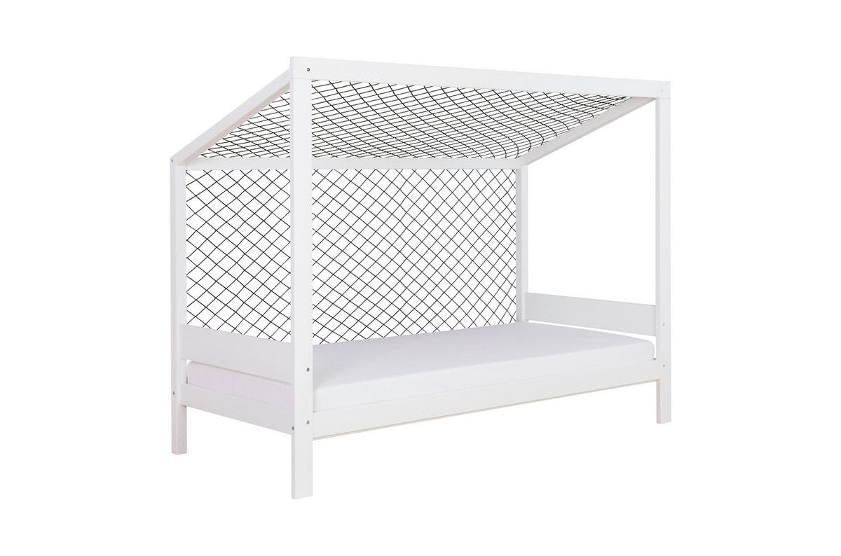 BODENBETT 90/200 cm Weiss  - Weiss/Naturfarben, Modern, Holz (90/200cm) - MID.YOU