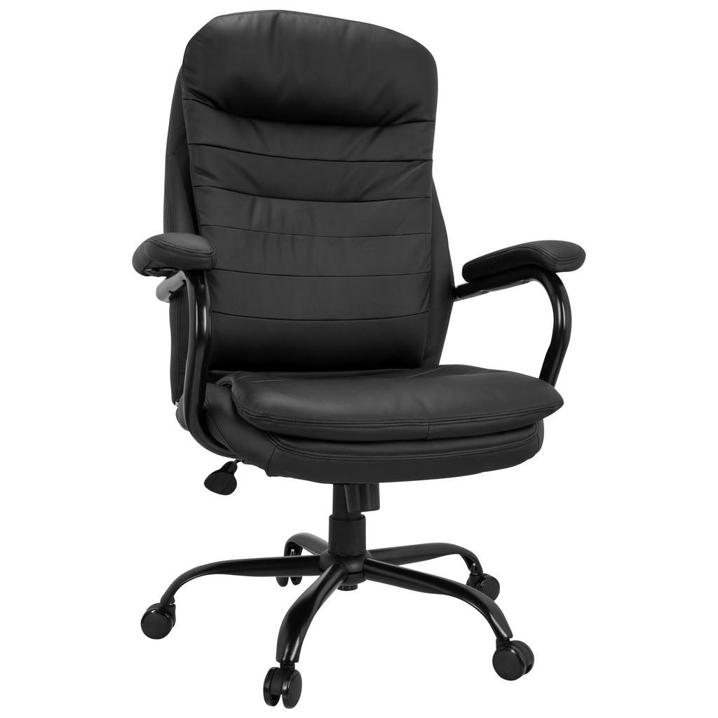 MID.YOU OTOČNÁ ŽIDLE, vzhled kůže, černá