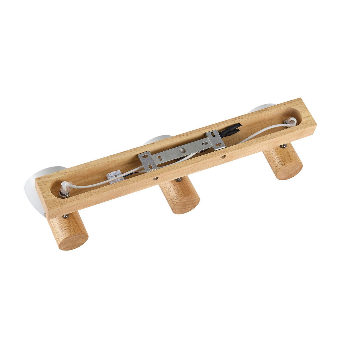 STRAHLER Anna 55/8/14,5 cm  - Eschefarben/Weiß, Natur, Holz/Metall (55/8/14,5cm) - Novel