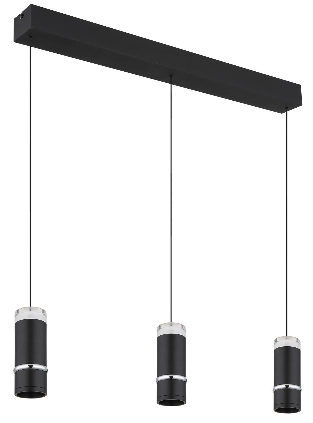 LED-HÄNGELEUCHTE 73/6,5/180 cm  - Schwarz, Design, Kunststoff/Metall (73/6,5/180cm) - Globo