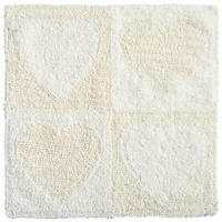 BADEMATTE HEART Naturfarben 60/60 cm  - Naturfarben, Textil (60/60cm) - Novel