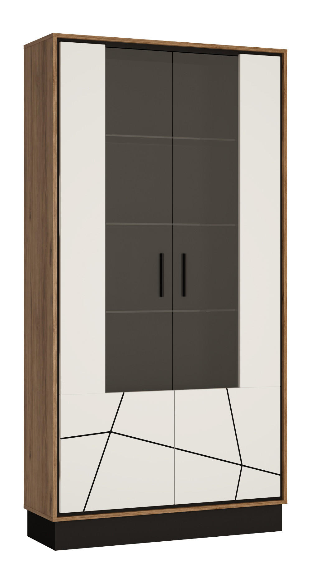 Vitrine Brolo Catania Eiche/perlschwarz B: