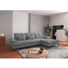 ECKSOFA in Flachgewebe Grau  - Schwarz/Grau, Konventionell, Textil/Metall (279/185cm) - Sit & More