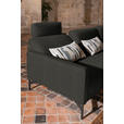 ECKSOFA in Flachgewebe, Struktur Anthrazit  - Anthrazit, Design, Textil/Metall (254/230cm) - Ambiente