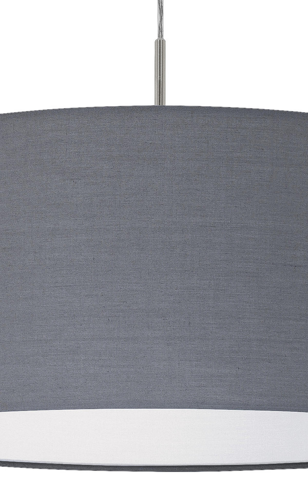 HÄNGELEUCHTE 53/110 cm  - Grau/Nickelfarben, MODERN, Textil/Metall (53/110cm) - Eglo