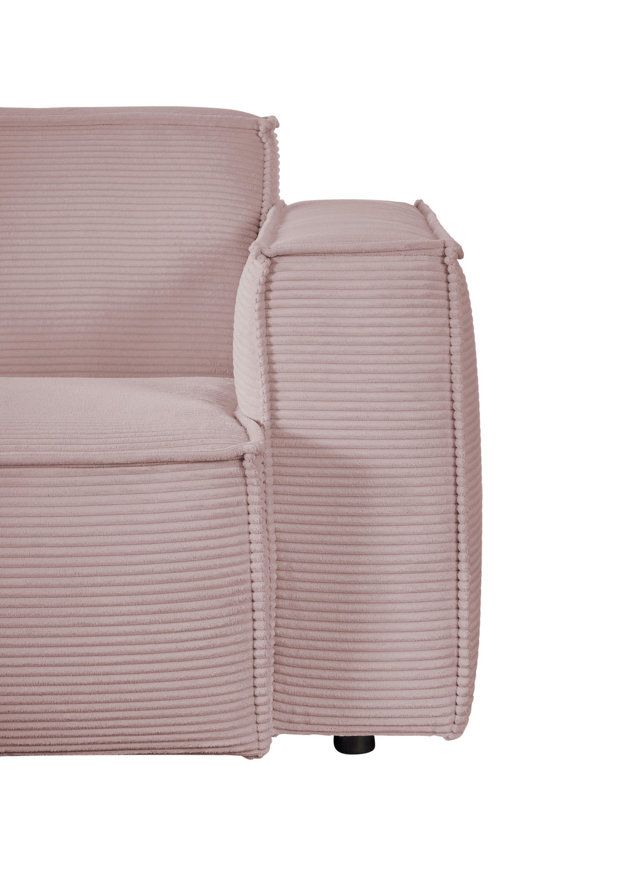 ECKSOFA in Cord Dunkelgrau  224/254 cm  - Dunkelgrau/Schwarz, KONVENTIONELL, Kunststoff/Textil (224/254cm) - Hom`in