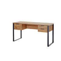 SCHREIBTISCH 152,4/60/76,2 cm  in Eichefarben  - Eichefarben/Anthrazit, Lifestyle, Holzwerkstoff/Metall (152,4/60/76,2cm)