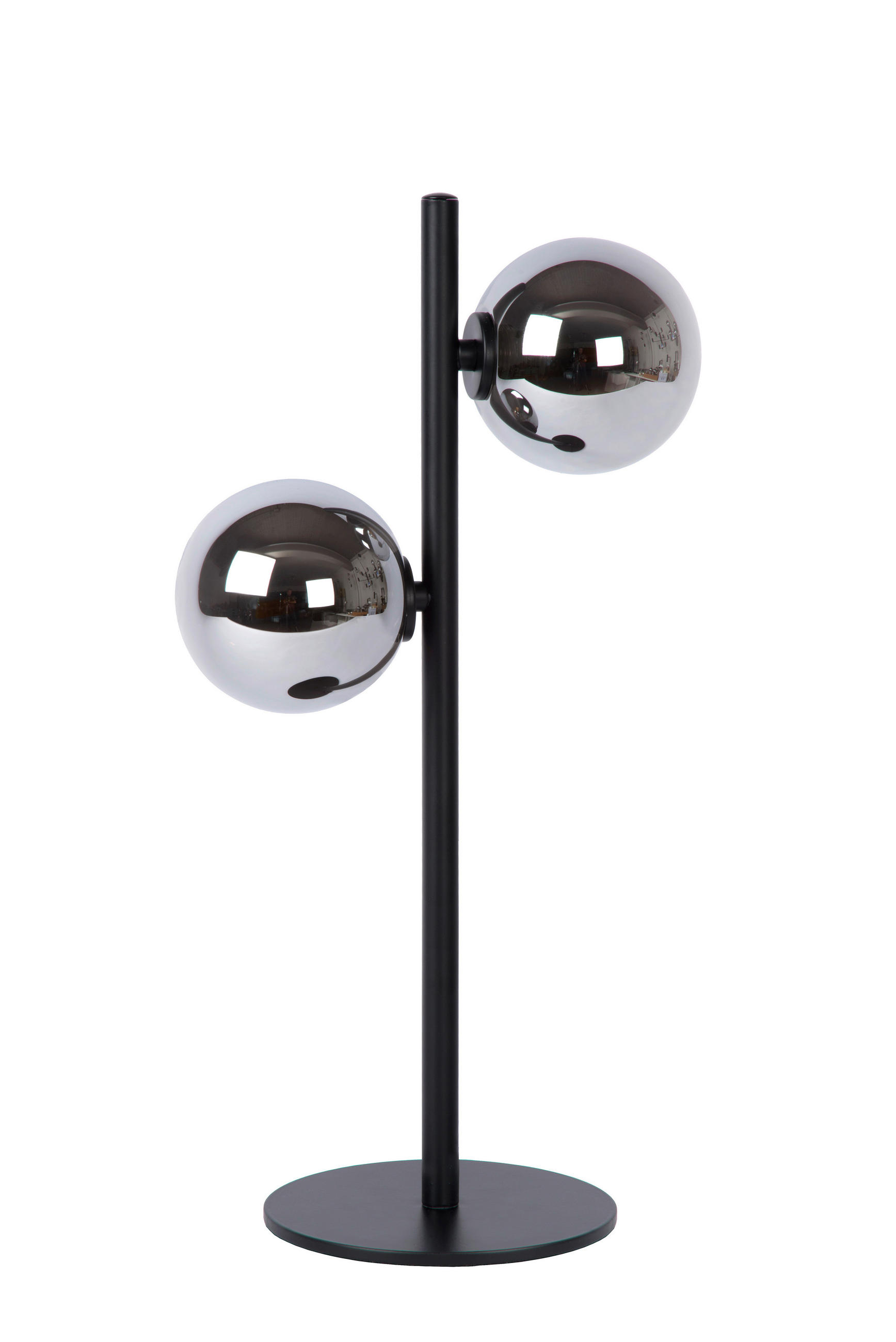 TISCHLEUCHTE Tycho 15/23.5/43 cm  - Hellgrau/Schwarz, Design, Glas/Metall (15/23.5/43cm) - Lucide