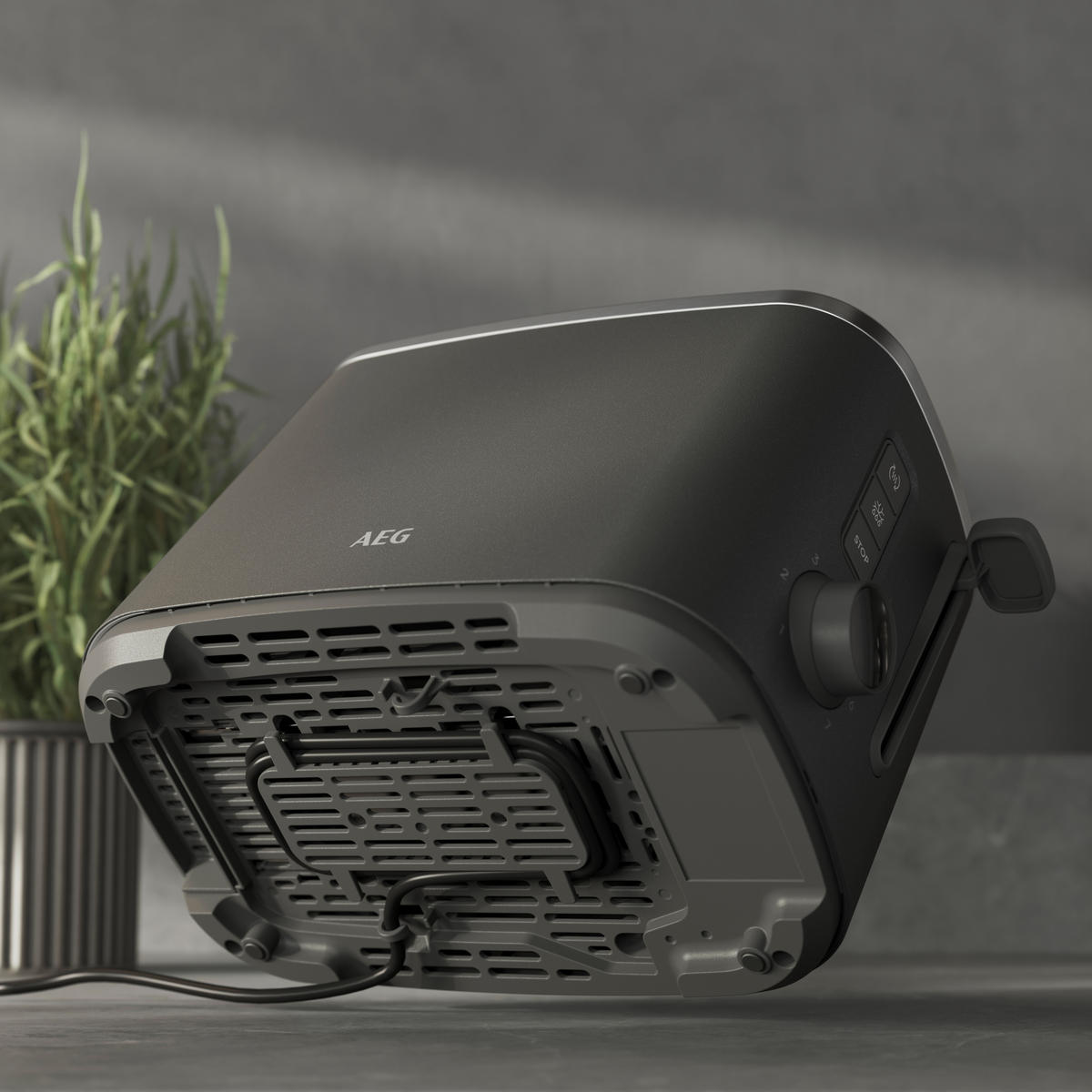 TOASTER Deli 5  - Anthrazit, Basics, Metall (26,2/19,0/16,8cm) - AEG