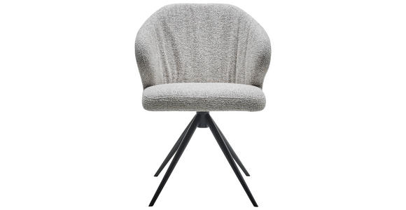 STUHL Bouclé Creme, Beige  - Beige/Creme, Design, Textil/Metall (61/84/61cm) - Dieter Knoll