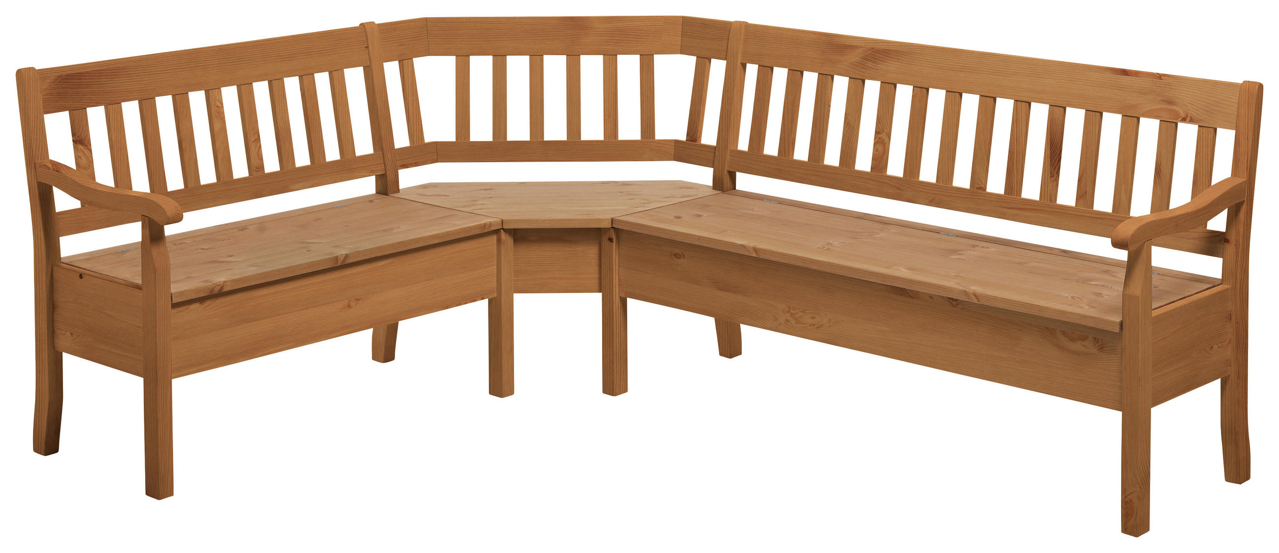 ECKBANK 170/213 cm Laugenfarbig Kiefer massiv   - Laugenfarbig, ROMANTIK / LANDHAUS, Holz (170/213cm) - Boxxx