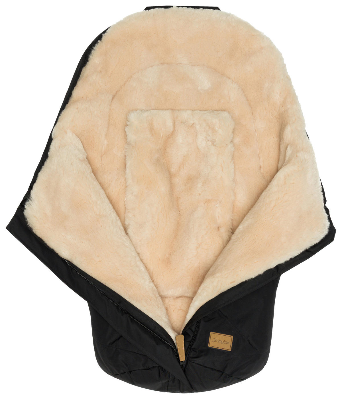 BABYSCHALEN-FUSSSACK  Vegan  - Schwarz, Trend, Kunststoff/Textil (45/80cm) - Jimmylee