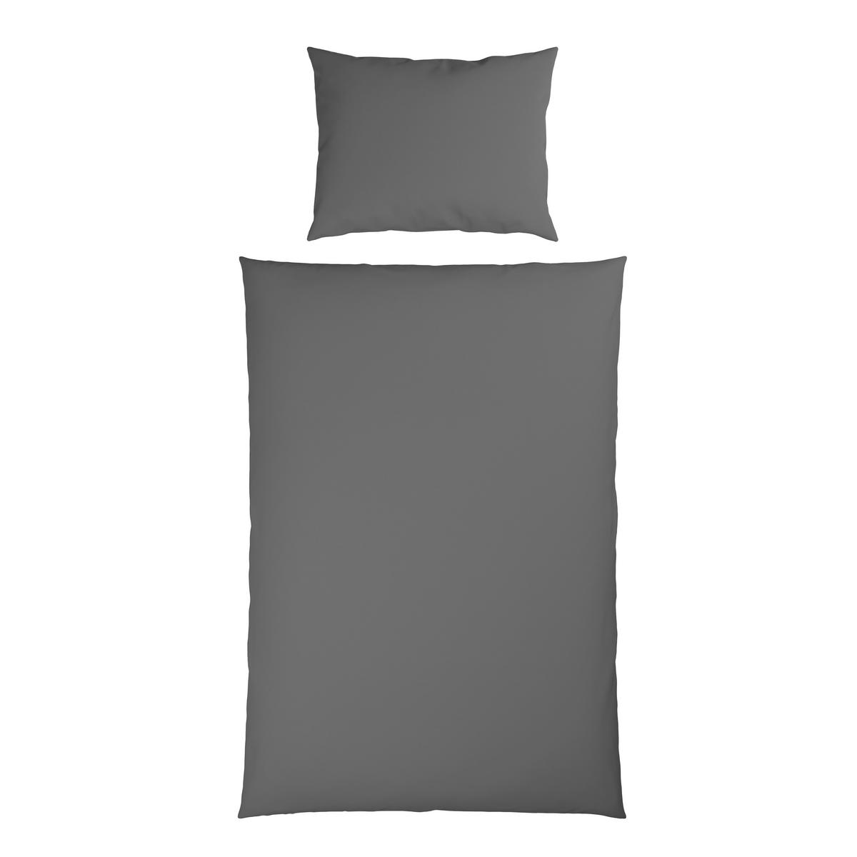 BETTWÄSCHE 2-teilig 140/200 cm  - Anthrazit, KONVENTIONELL, Textil (140/200cm) - Esposa