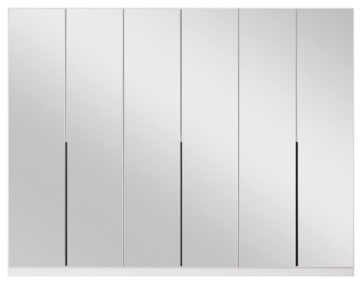DREHTÜRENSCHRANK in Weiss  - Weiss/Grau, Modern, Holzwerkstoff/Metall (271/210/54cm) - Rauch Möbel
