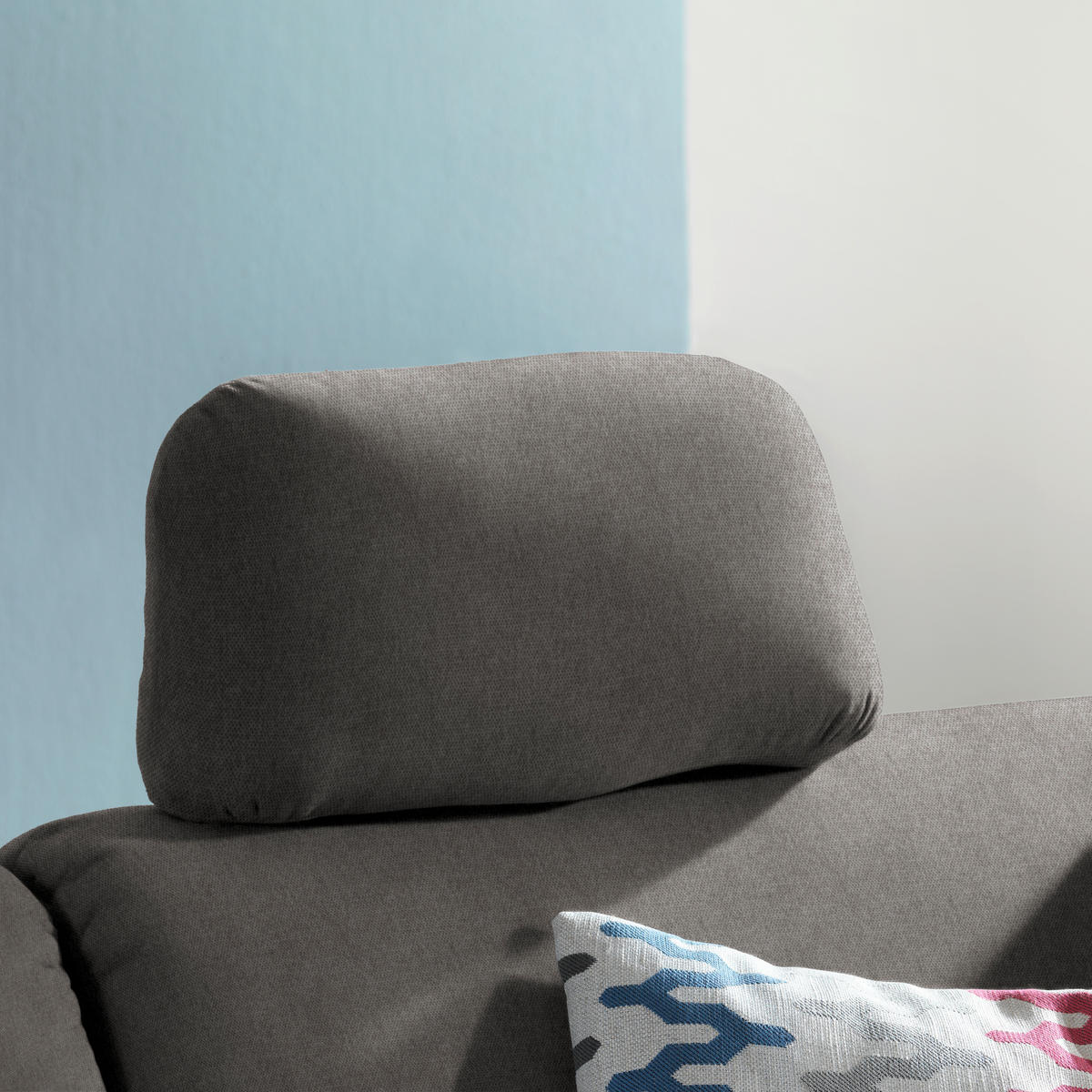 ECKSOFA in Flachgewebe Schlammfarben  208/227 cm  - Schlammfarben/Eichefarben, KONVENTIONELL, Holz/Textil (208/227cm) - Sedda