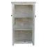 SCHRANK Mangoholz massiv antik, lackiert Weiß - Schwarz/Weiß, Trend, Holz/Holzwerkstoff (80/145/40cm) - Ambia Home