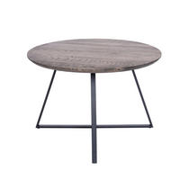 COUCHTISCH in Holz, Metall  - Eiche dunkel/Schwarz, Natur, Holz/Metall (60/40cm)