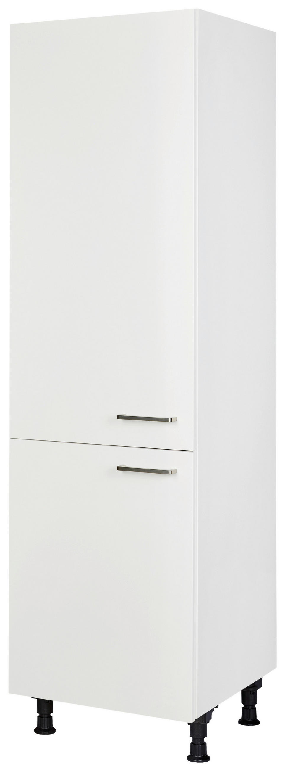GERÄTEUMBAUSCHRANK 60/216,6/58 cm  in Weiß  - Edelstahlfarben/Weiß, MODERN, Holzwerkstoff/Metall (60/216,6/58cm) - Nobilia