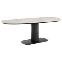 ESSTISCH in Keramik 240/120/77 cm  - Anthrazit/Creme, Design, Keramik/Metall (240/120/77cm) - Musterring