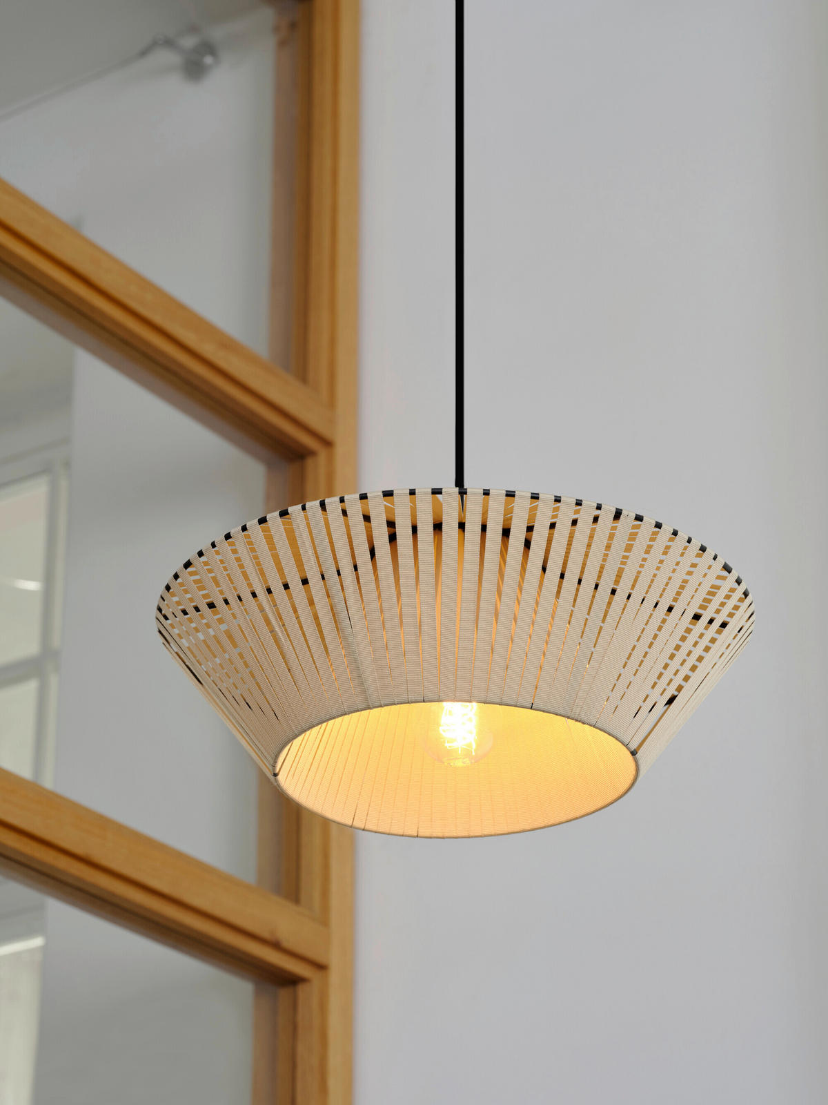 HÄNGELEUCHTE 40,5/120 cm  - Beige, Basics, Textil/Metall (40,5/120cm) - Osram
