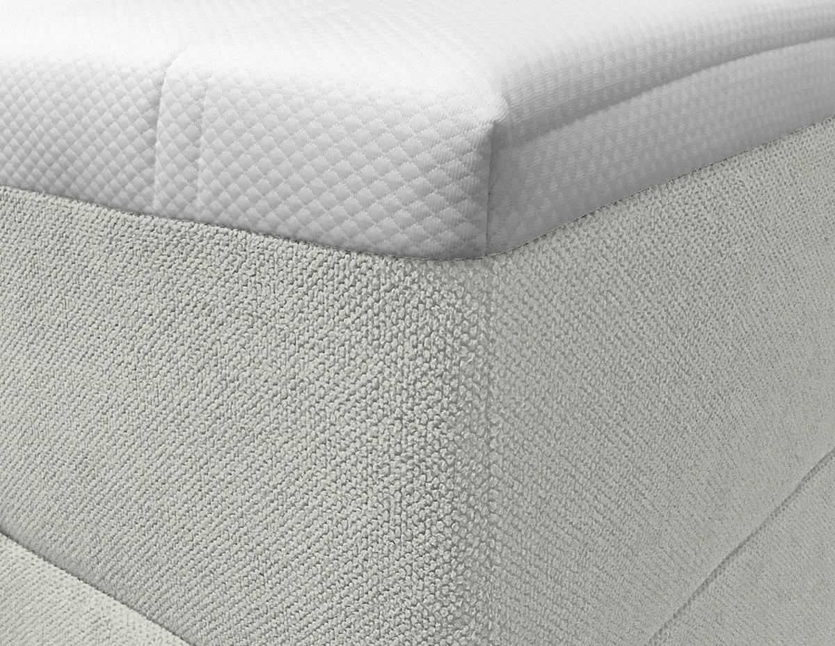 BOXBETT 140/200 cm  in Hellgrau  - Hellgrau/Schwarz, KONVENTIONELL, Kunststoff/Textil (140/200cm) - Carryhome