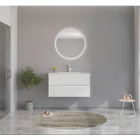 BADEZIMMER 3-teilig  in  - Weiß Hochglanz/Weiß, MODERN, Keramik/Holzwerkstoff (91/126/51cm) - MID.YOU