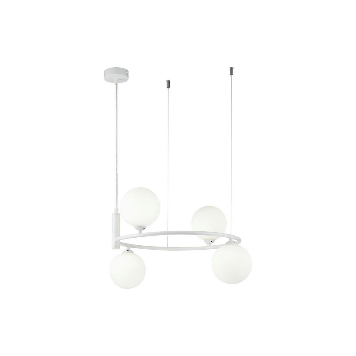 PENDELLEUCHTE 39/28 cm    - Weiss, Trend, Glas/Metall (39/28cm) - MAYTONI