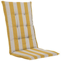SESSELAUFLAGE Streifen  - Gelb/Creme, Basics, Textil (123/5/50cm)