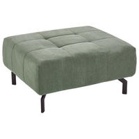HOCKER Feincord Waldgrün  - Waldgrün/Schwarz, Design, Textil/Metall (90/44/75cm) - Beldomo Style