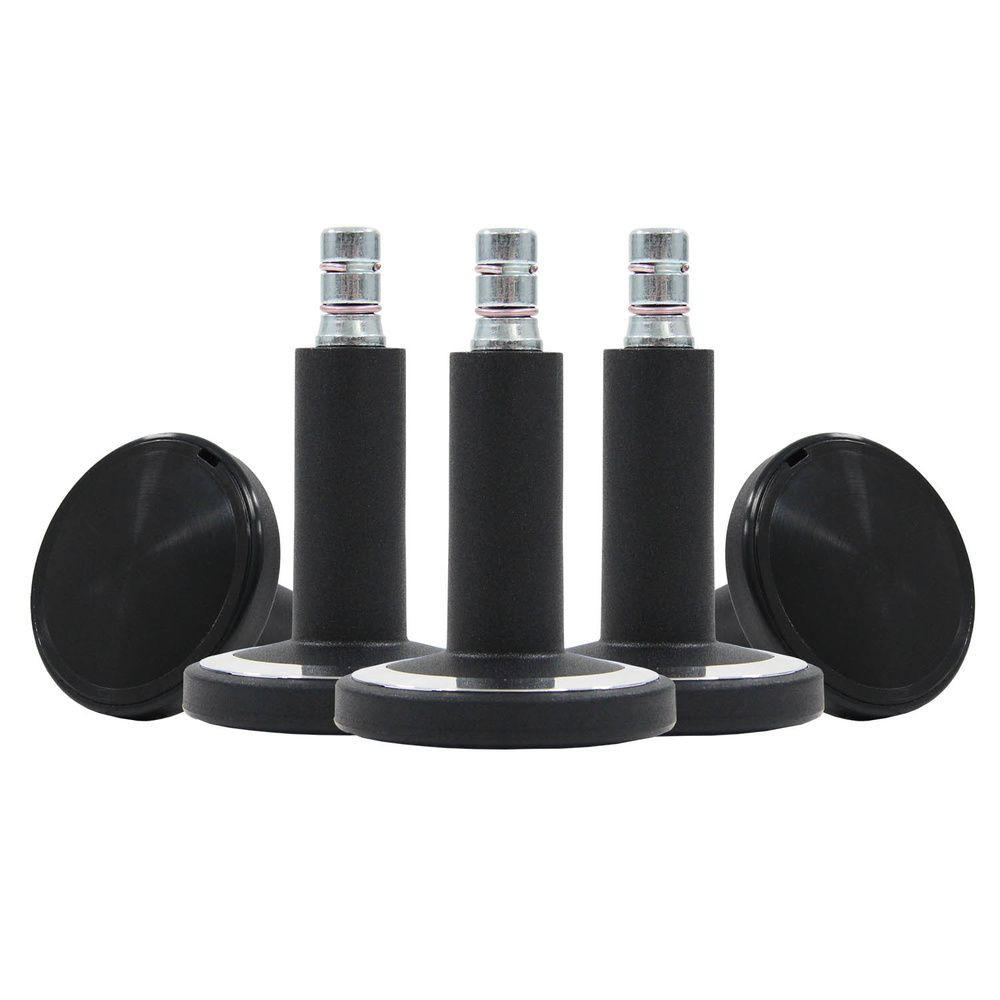 GLIDFÖTTER TILL KONTORSSTOL  per  m² - kromfärg/svart, Basics, metall/plast (6/6,9/6cm) - MID.YOU