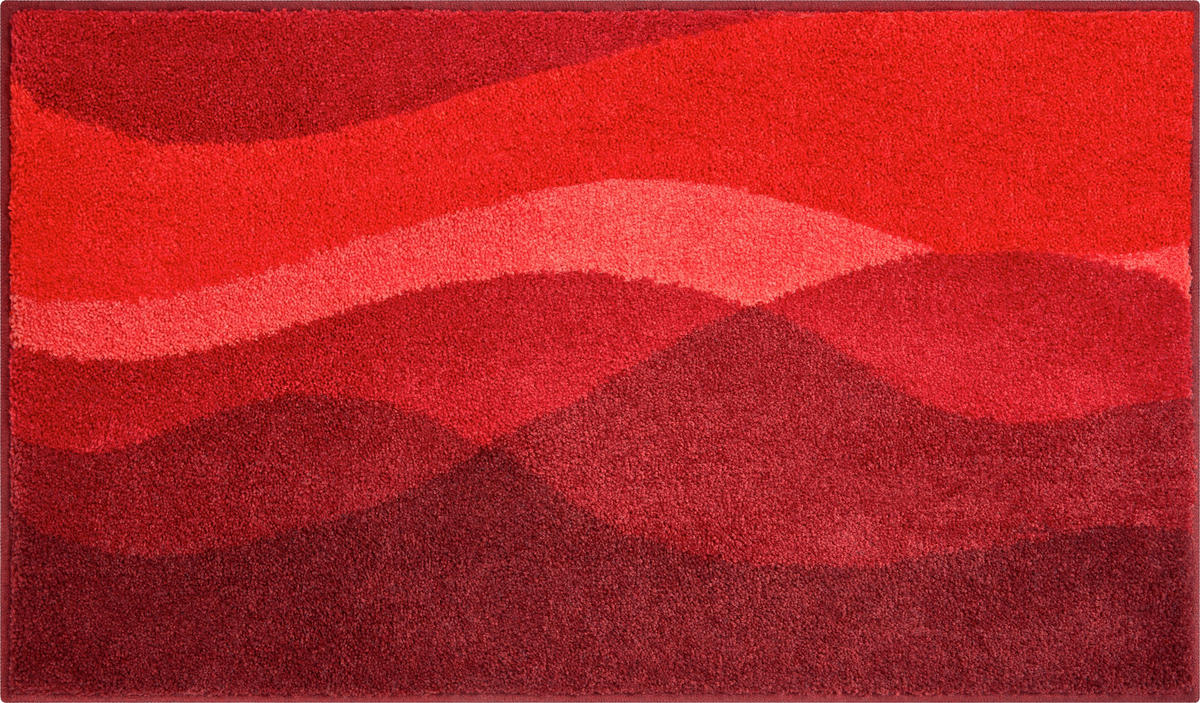 BADTEPPICH Rot 60/100 cm  - Rot, Basics, Kunststoff/Textil (60/100cm) - Grund