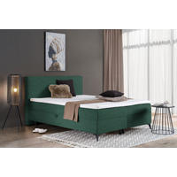 BOXBETT 180/200 cm  in Waldgrün  - Waldgrün/Schwarz, Design, Holz/Holzwerkstoff (180/200cm) - Xora
