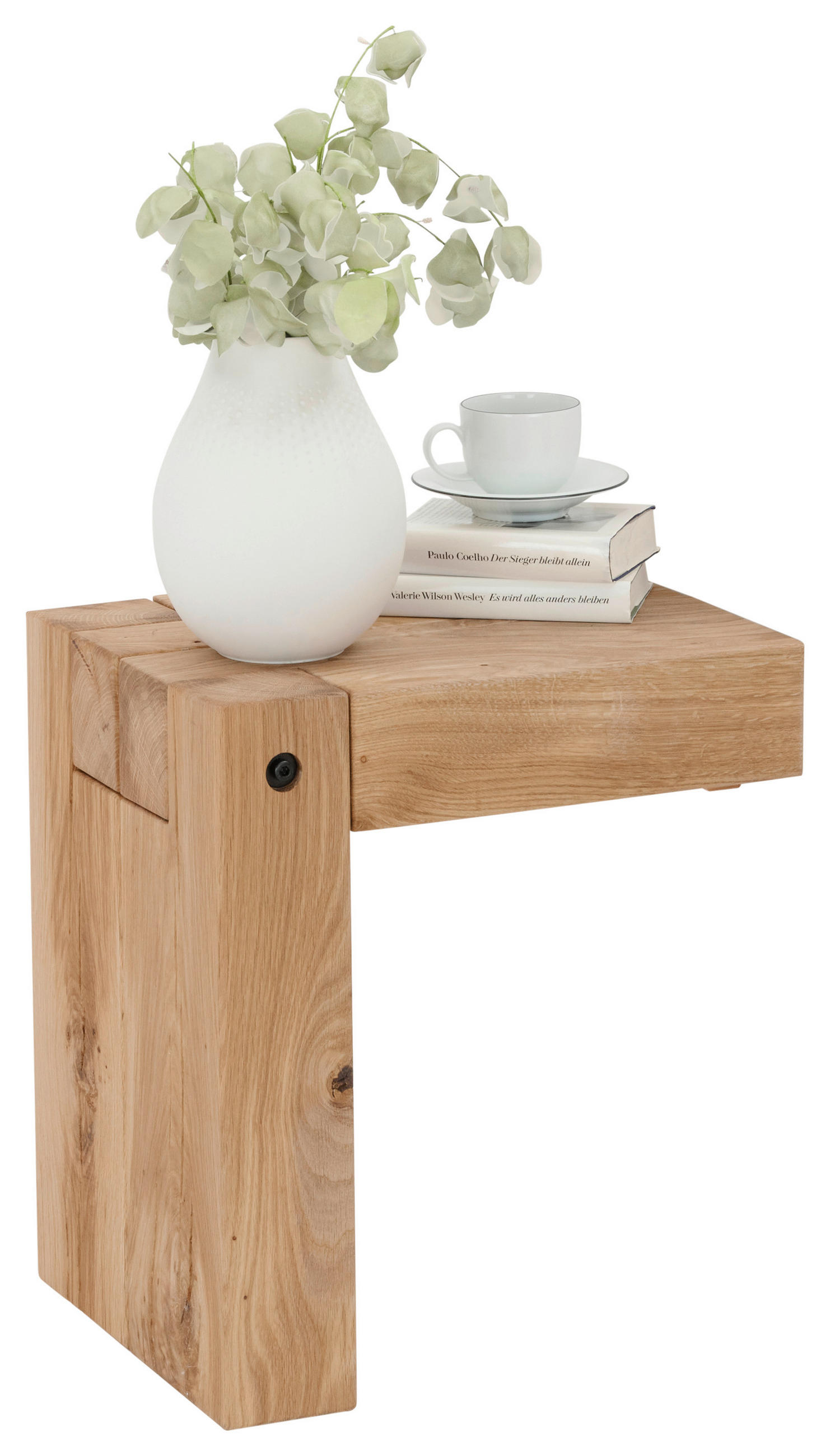 NOČNÝ STOLÍK, dub, farby duba, 41/45/32 cm - farby duba, Natur, drevo (41/45/32cm) - Linea Natura