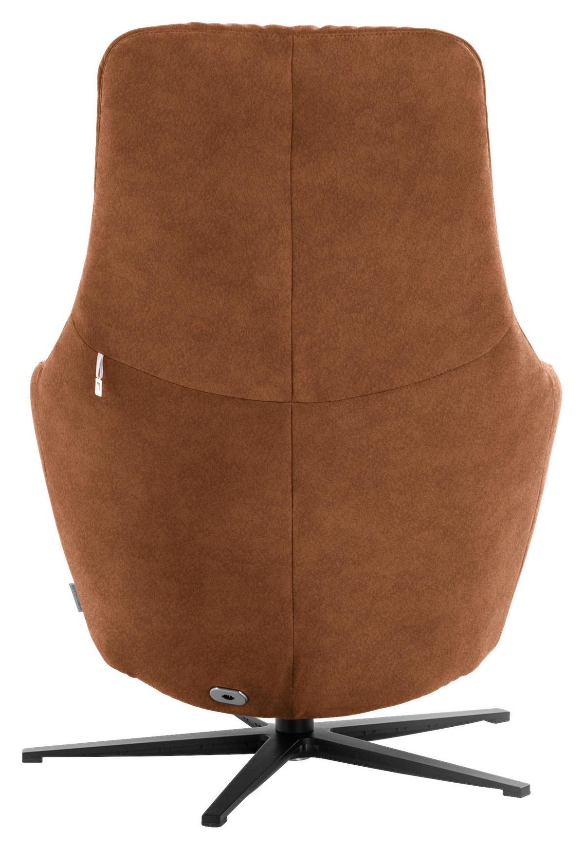 RELAXSESSEL in Textil Cognac  - Cognac/Schwarz, Design, Textil/Metall (77/108/95cm) - Chilliano