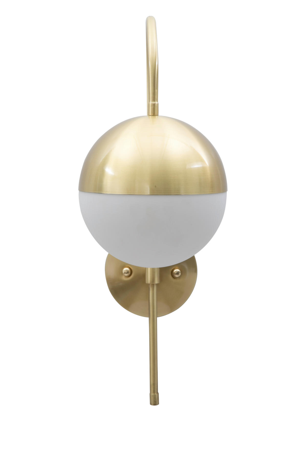 WANDLEUCHTE 19/31/51 cm  - Goldfarben/Weiß, Trend, Glas/Metall (19/31/51cm) - Mauro Ferretti