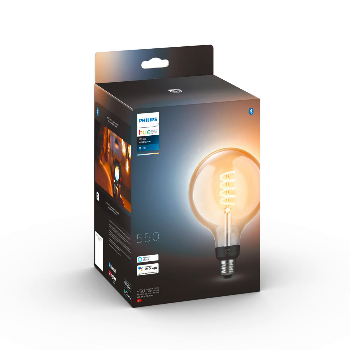 LED-LEUCHTMITTEL   E27 7 W  - Weiss, Basics, Kunststoff (12,6/19,8cm) - Philips HUE