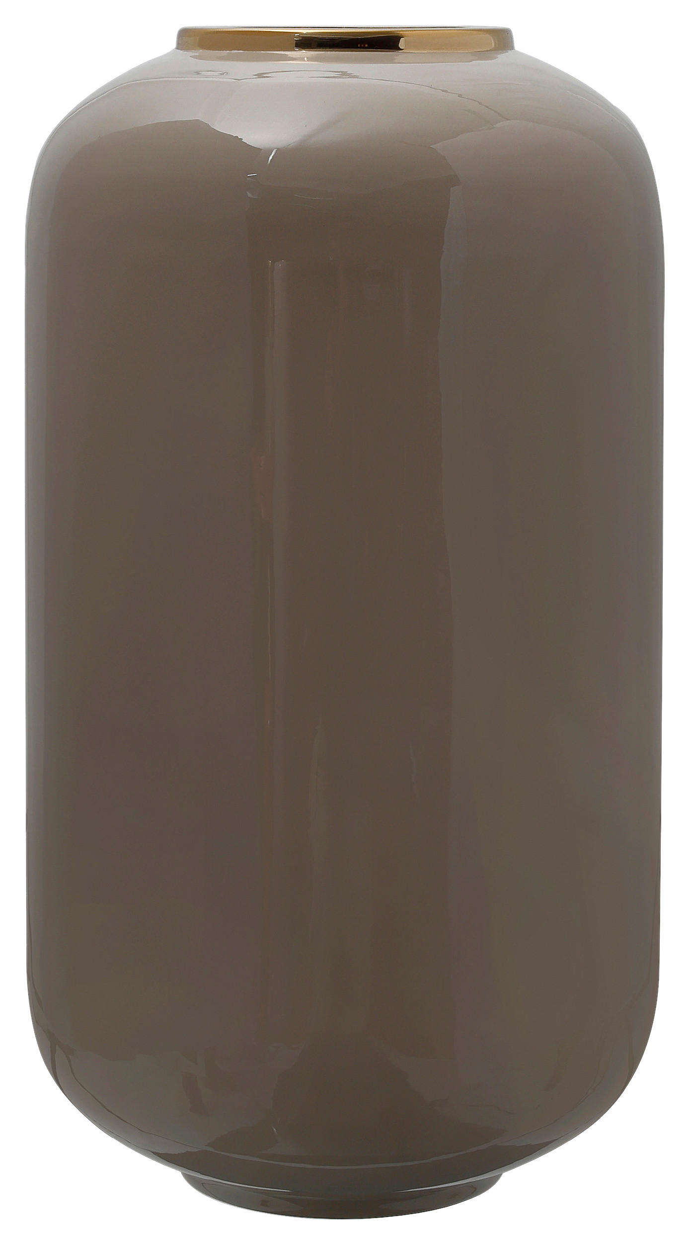 VAS  - taupe/guldfärgad, Trend, metall (24/24/50cm) - Kayoom