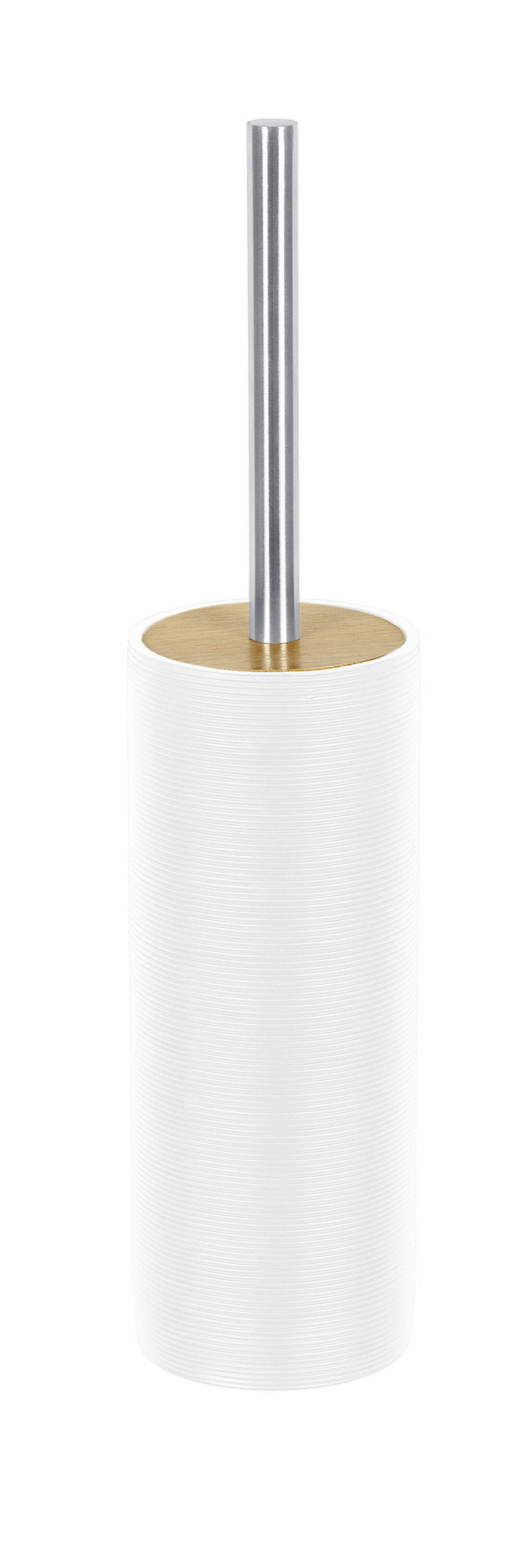 WC KEFE-SZETT fa, fém    - ezüstszínű/fehér, Basics, műanyag/fa (9/40cm) - Kleine Wolke