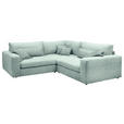 ECKSOFA  Mintgrün Cord  - Schwarz/Mintgrün, KONVENTIONELL, Kunststoff/Textil (248/248cm) - Carryhome