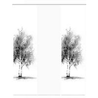 FLÄCHENVORHANG  3 Stück  blickdicht  60/245 cm   - Grau Hochglanz/Weiß, Natur, Textil (60/245cm)