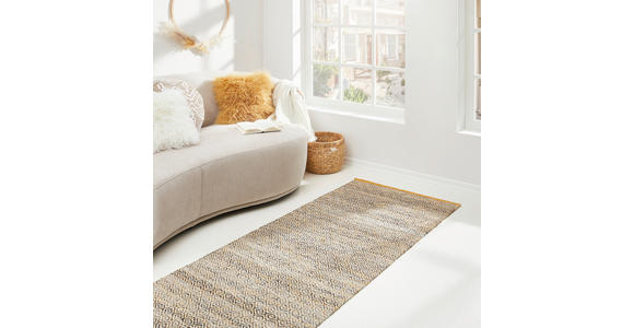 LÄUFER 80/200 cm Jupiter Currygelb  - Currygelb, Natur, Textil (80/200cm) - Linea Natura