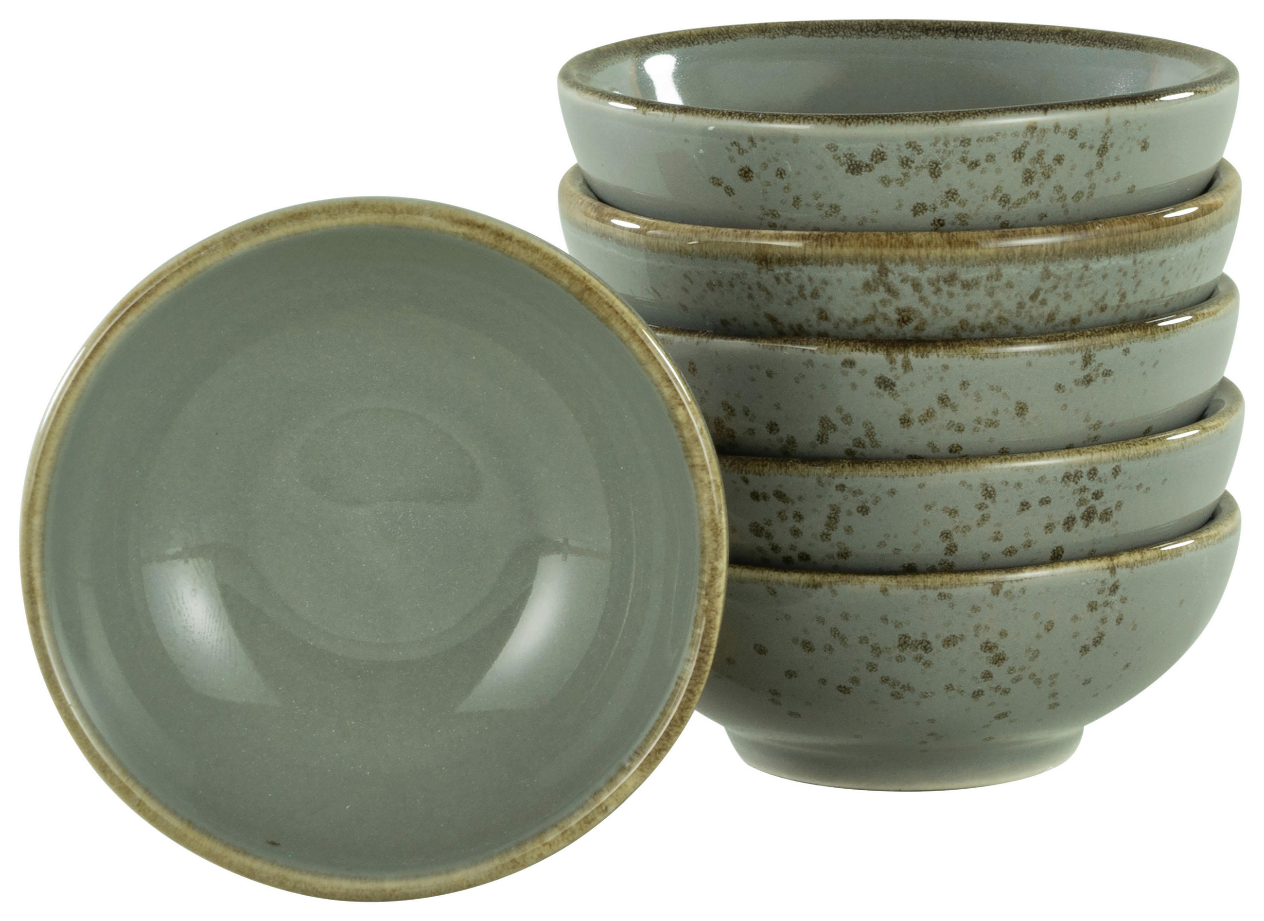 DIPSCHALENSET 8 cm  - Grau, Trend, Keramik (8cm) - Creatable