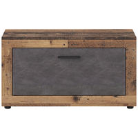 GARDEROBENBANK - Alteiche/Graphitfarben, Design, Kunststoff (88,9/48/40cm) - MID.YOU