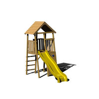 SPIELTURM 110/270/280 cm  - Gelb/Naturfarben, KONVENTIONELL, Holz (110/270/280cm) - Ambia Garden