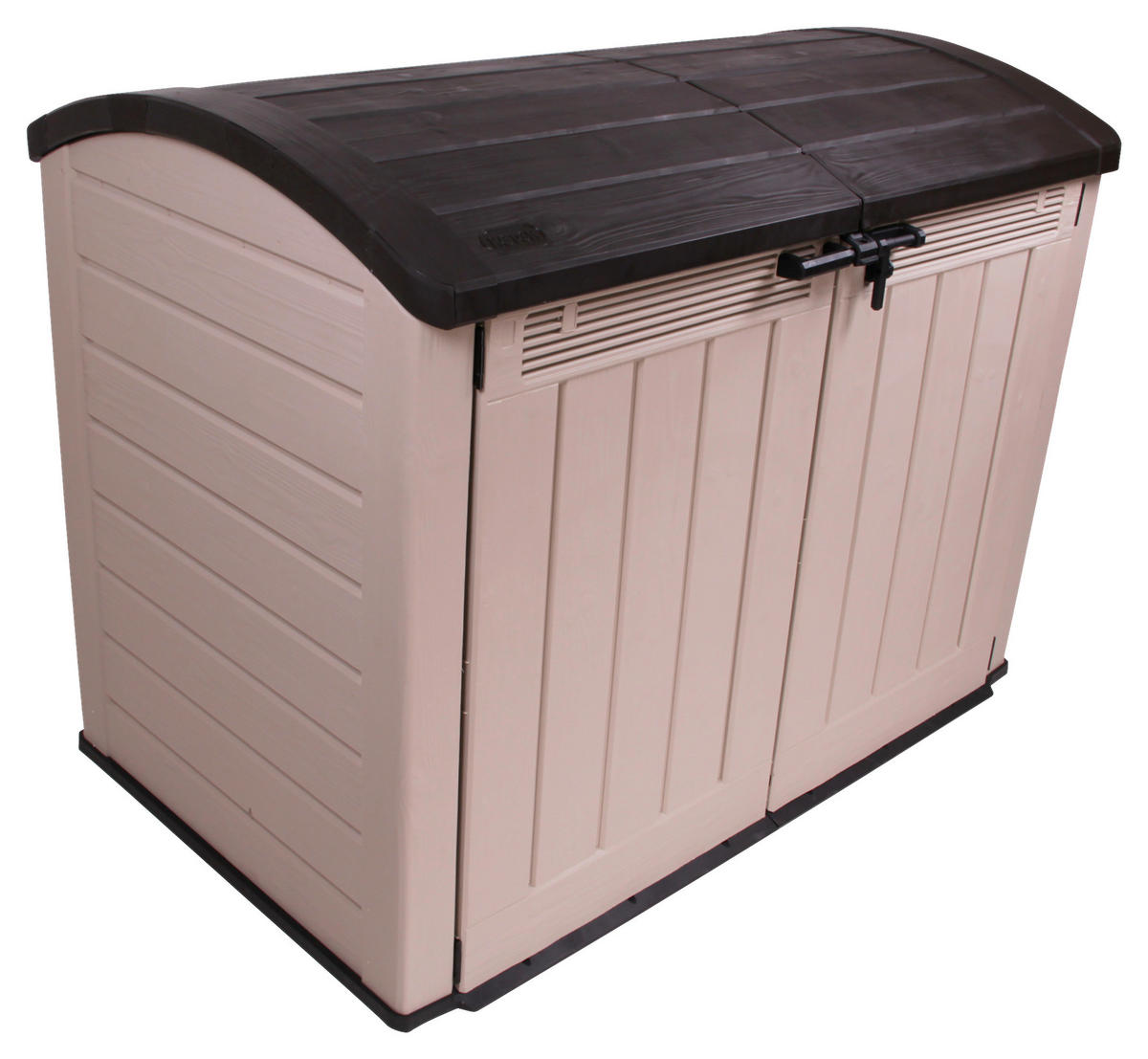 MÜLLTONNENBOX - Beige/Grau, Basics, Kunststoff (177/134/113cm)