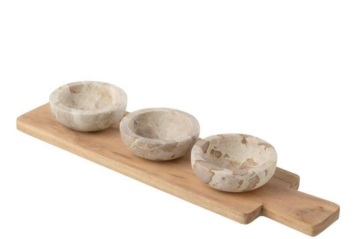 APERITIFTELLER  - Beige, Basics, Stein (44,5/12/5cm) - Ambia Home