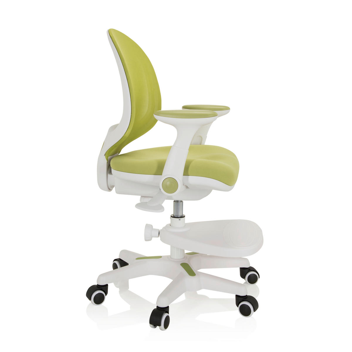 JUGENDDREHSTUHL Netzbespannung Weiß, Hellgrün  - Weiß/Hellgrün, MODERN, Kunststoff/Textil (56/89/52cm) - MID.YOU