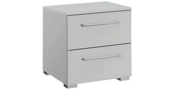 NACHTSCHRANK 40/49/42 cm - Silberfarben/Hellgrau, Design, Holzwerkstoff/Kunststoff (40/49/42cm) - Novel