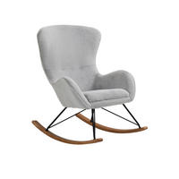 SCHAUKELSTUHL in Eichefarben, Hellgrau  - Eichefarben/Hellgrau, MODERN, Holz/Textil (70/102/94cm) - Livetastic